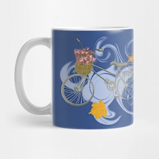 Bicycle walk in the fall Mug